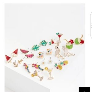 🆕SUMMER DRINKS STUD EARRING SET - SET OF 12